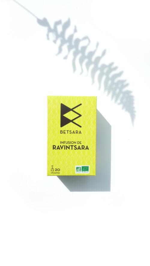 Infusion de ravintsara en infusettes certifié bio par ecocert FR-BIO-01